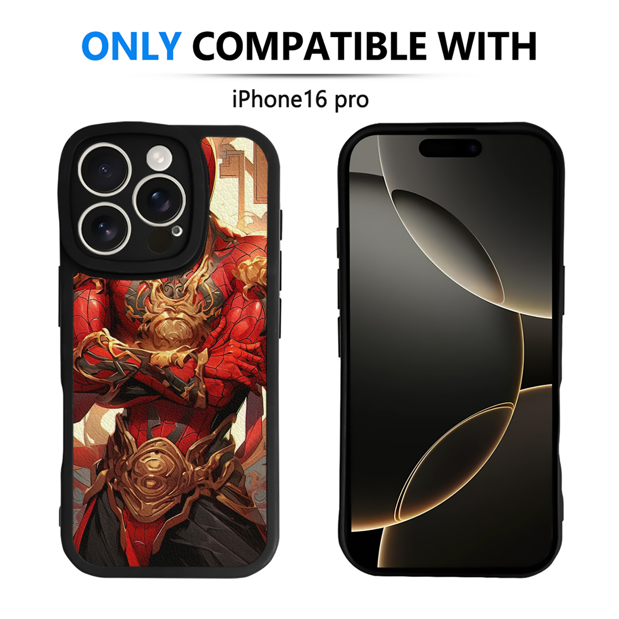 Spider Man スパイダーマン 【iPhone 16シリーズ対応】シリコンスマホケース（レザー調） 材質：シリコン